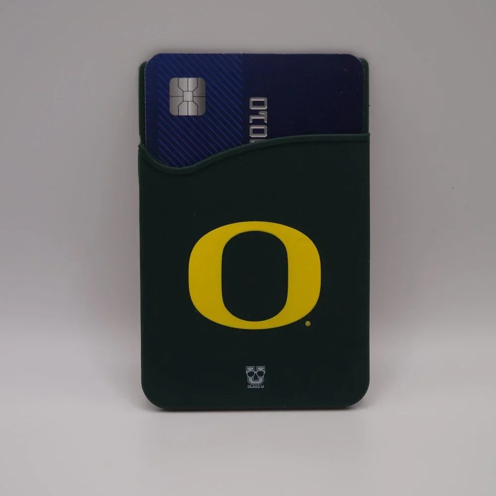 Oregon Ducks Silicone Stick On Phone Wallet Card Holder